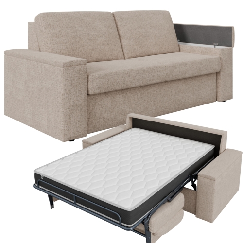 Sofa z bocznymi pojemnikami i 18 cm materacem 140x200 do spania codziennego Hauss Veloria główne.jpg