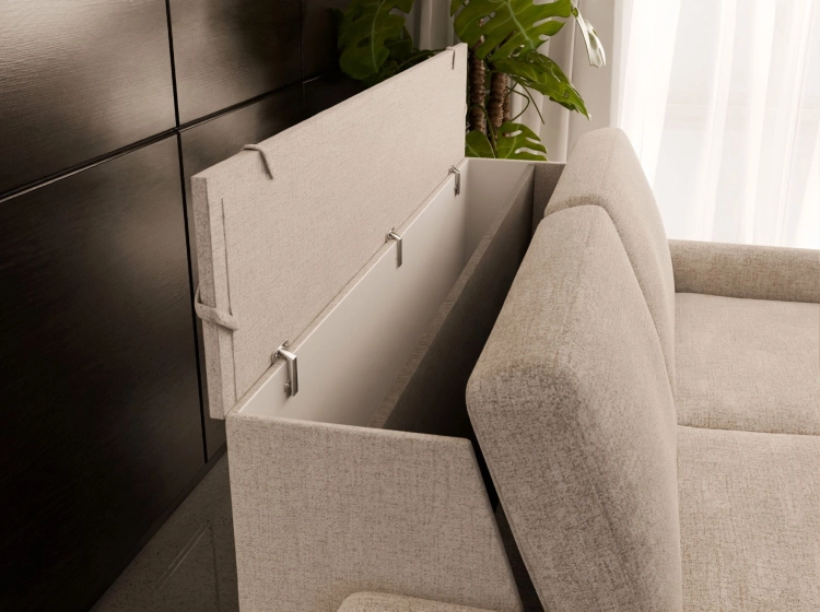 Sofa z materacem 140x196 cm i pojemnikiem Hauss Veloria beżowa pojemnik.jpg