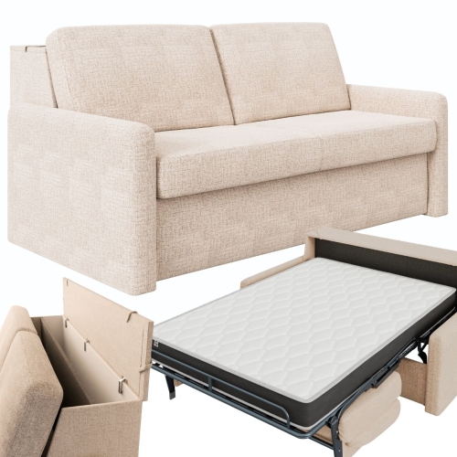 Sofa z materacem 140x196 cm i pojemnikiem Hauss Veloria beżowa główne.jpg