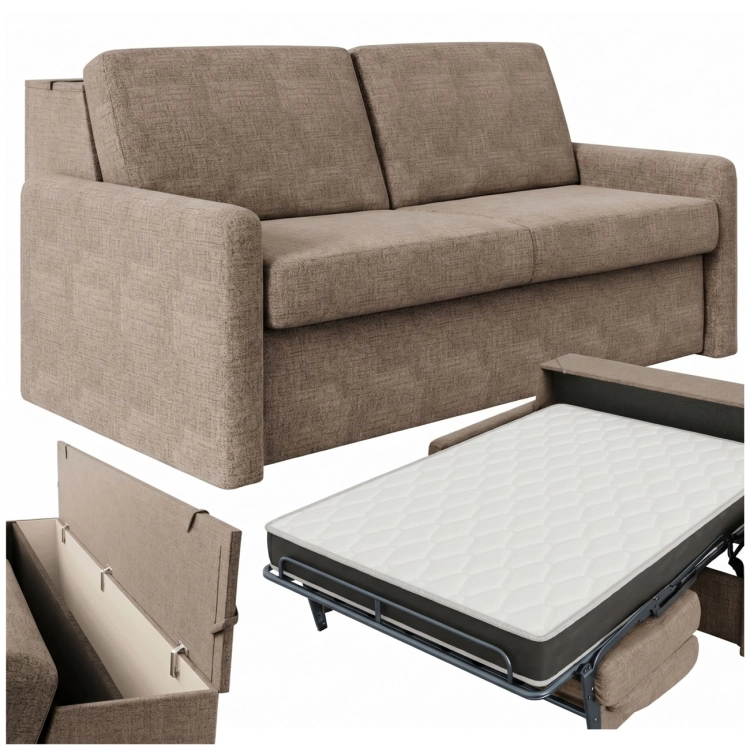 Sofa z 18 cm materacem 160x196 cm i pojemnikiem brązowa Veloria Hauss główne.jpg