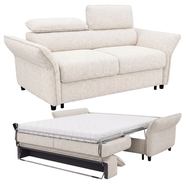 Sofa z materacem Manzo w tkaninie Ferrol 13 beżowa.jpg