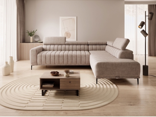 Narożnik z materacem 140x196 cm Gandi lewostronny– stelaż włoski od frontu.jpg