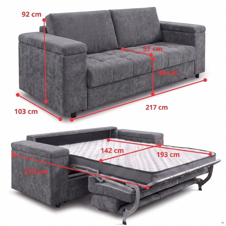 Sofa z materacem 140 Libro Angel Vibe 95 wymiary.jpg